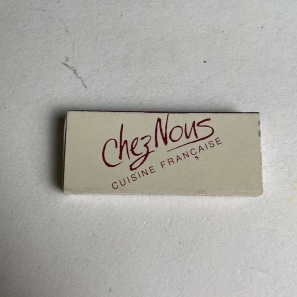 Vintage Chez Nous Cuisine Française Matchbook - Collectible Restaurant - Picture 1 of 5